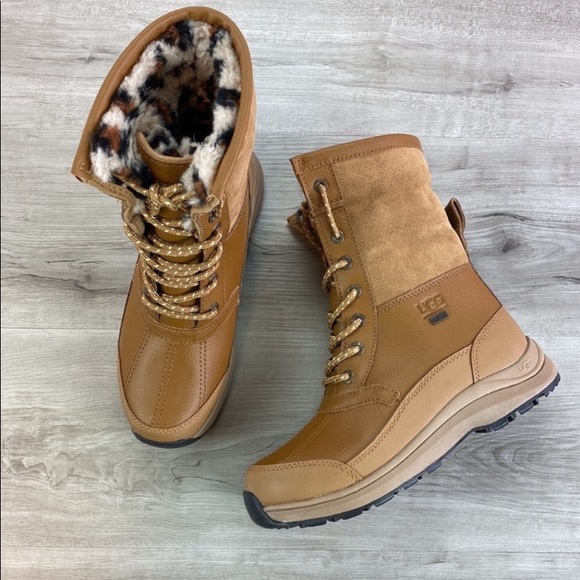 🌿UGG🌿 UGG Women's Zaylee Leopard
Waterproof Charcoal Leather Boots - Picture 8 of 16